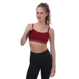 Lacoste Womens/Ladies Bandeau Sports Bra / Burgundy